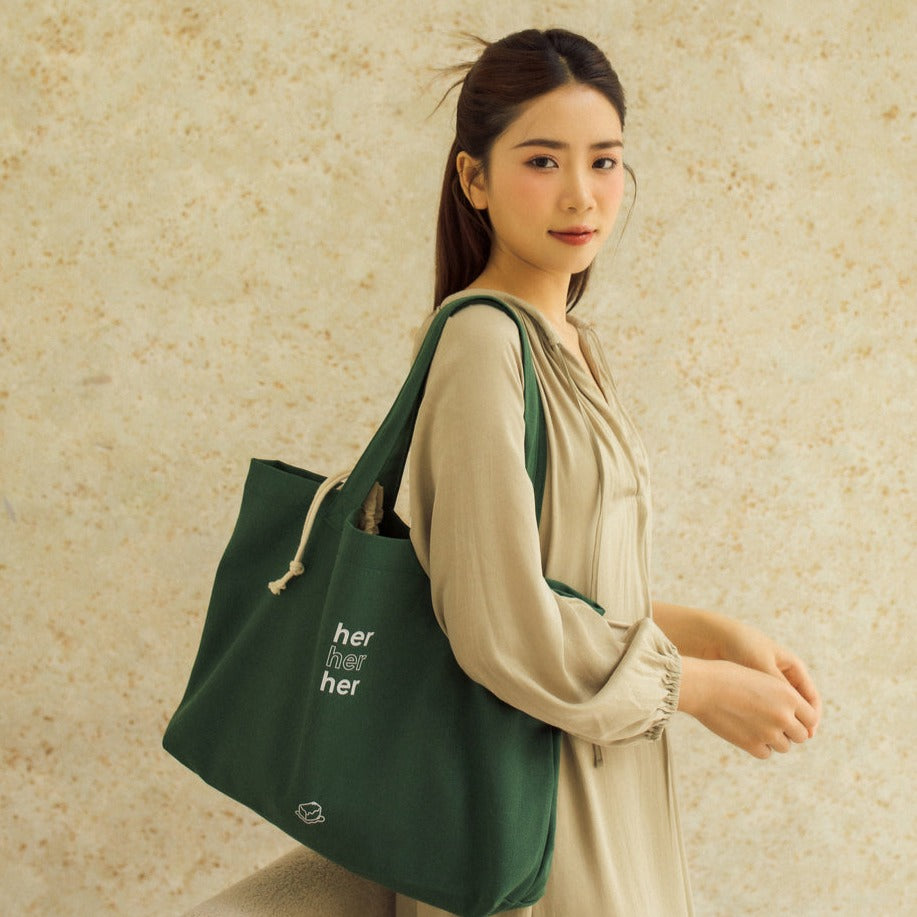 Fei tote bag - dark green