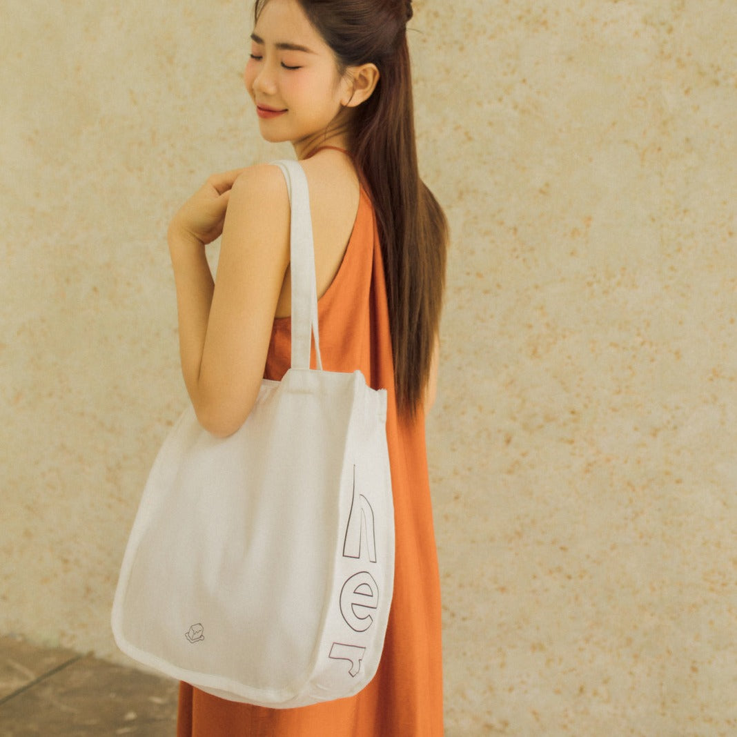 Lily tote bag - white