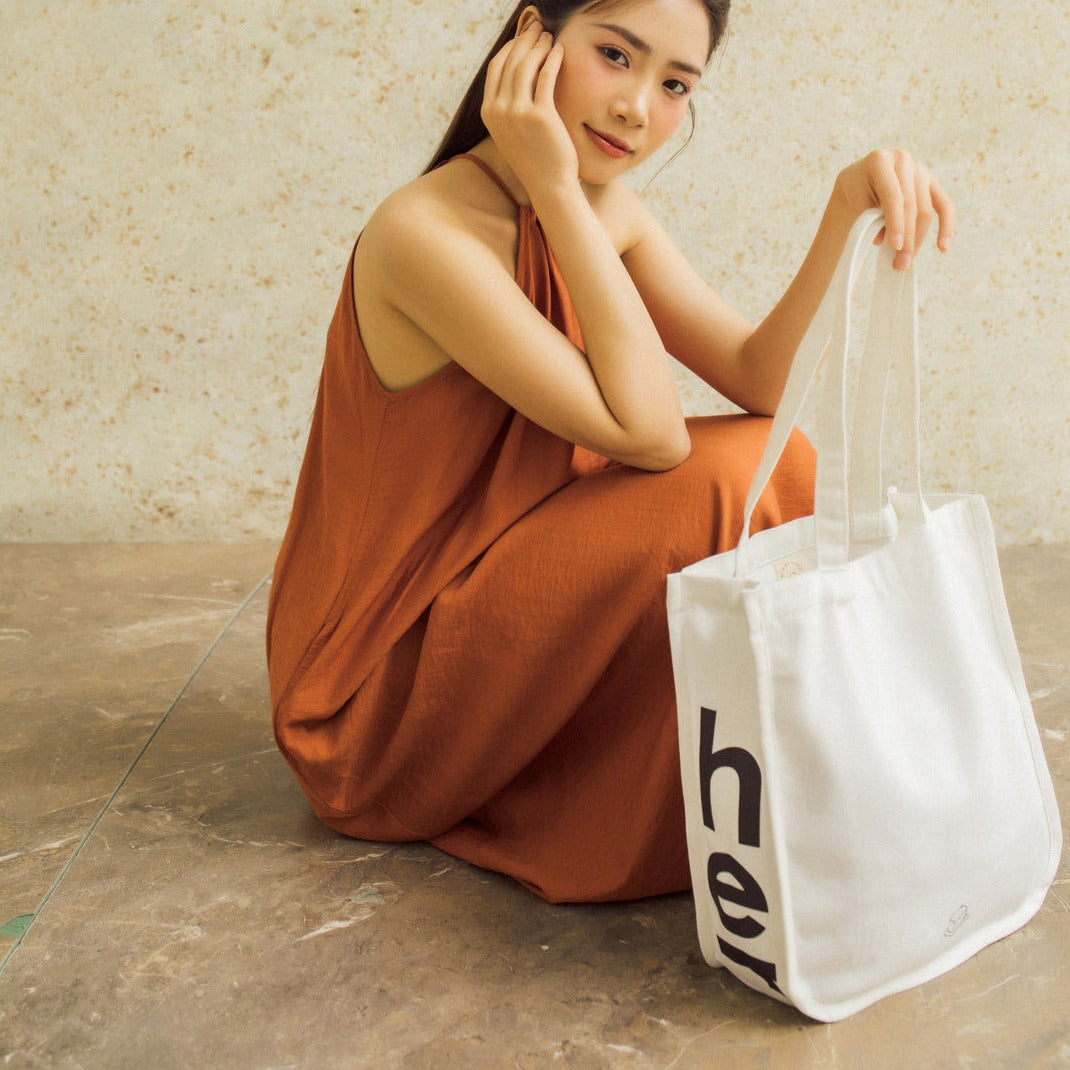 Lily tote bag - white